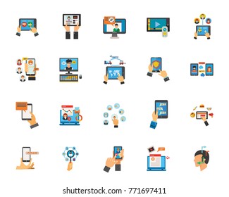 Internet connection icon set