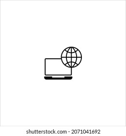 internet connection icon vector illustration, web page