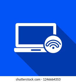 Internet connection icon, wireless icon with shadow , sign design