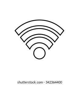 Internet connection.  Linear icon.