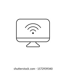 internet connection - minimal line web icon. simple vector illustration. concept for infographic, website or app.