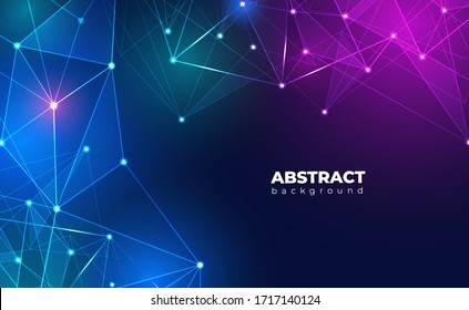 Internetanschluss, mit Neoneffekt, technologischer Hintergrund. Konzept der digitalen Wissenschaft Digitale Technologie - Hintergrund. Vektorillustration