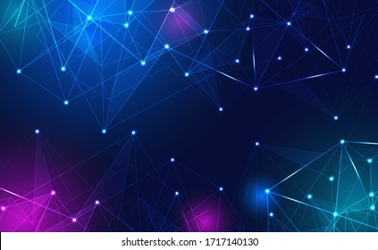 Internet connection, with neon effect, technology background. digital science technology concept. Digital technology backdrop. Vector illustration
