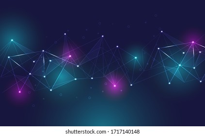 Internet connection, with neon effect, technology background. digital science technology concept. Digital technology backdrop. Vector illustration