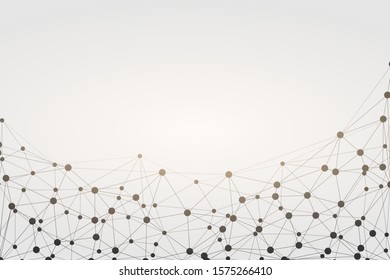 Internet connection network high digital technology. Abstract geometric background with connecting points and lines. Vector illustration EPS 10.