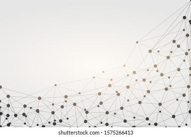 Internet connection network high digital technology. Abstract geometric background with connecting points and lines. Vector illustration EPS 10.