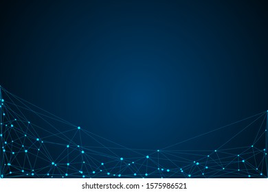Internet connection network high digital technology. Abstract geometric background with connecting points and lines. Vector illustration EPS 10.