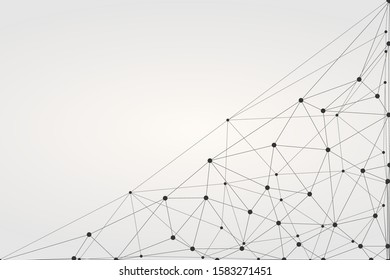 Internet connection network high digital technology. Abstract geometric background with connecting points and lines. Vector illustration EPS 10.