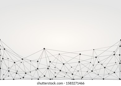 Internet connection network high digital technology. Abstract geometric background with connecting points and lines. Vector illustration EPS 10.