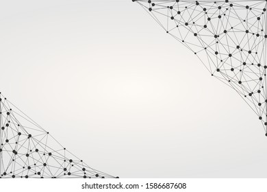 Internet connection network high digital technology. Abstract geometric background with connecting points and lines. Vector illustration EPS 10.