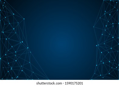 Internet connection network high digital technology. Abstract geometric background with connecting points and lines. Vector illustration EPS 10.