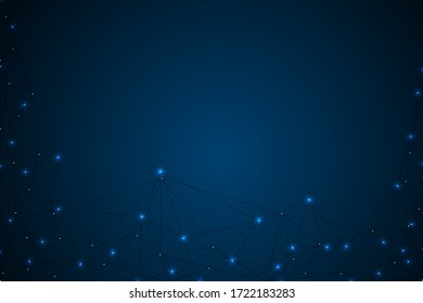 Internet connection network high digital technology. The Dark Web Internet. Abstract geometric background with connecting points and lines. Vector illustration EPS 10.