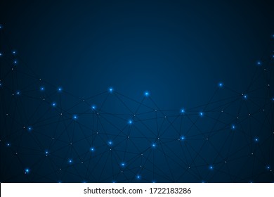 Internet connection network high digital technology. The Dark Web Internet. Abstract geometric background with connecting points and lines. Vector illustration EPS 10.