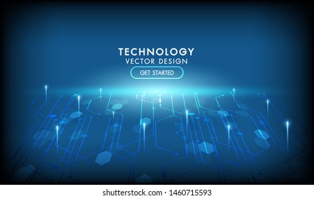 Internet connection networking vector abstract futuristic background.Illustration high computer technology dark blue color. Hi-tech digital technology concept.