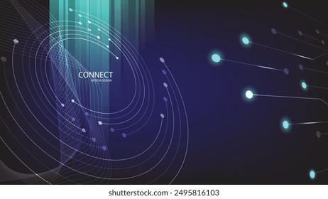 Conexión a Internet en una Grande base de datos, envío de análisis, procesamiento en un fondo de tecnología, gráficos, ilustraciones.