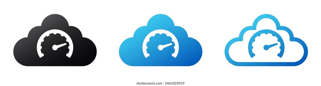 Internet connection quality check icon, speed test vector icon