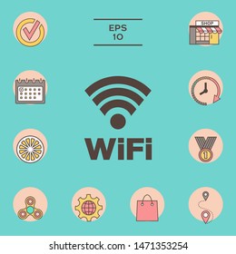 Internet connection symbol icon. Graphic elements for your design
