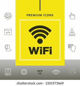 Internet connection symbol icon. Graphic elements for your design