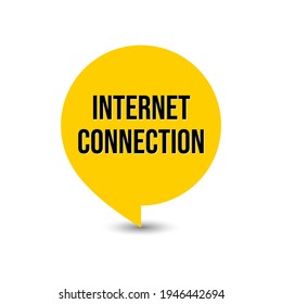 Internet Connection Text Speech Design Vector