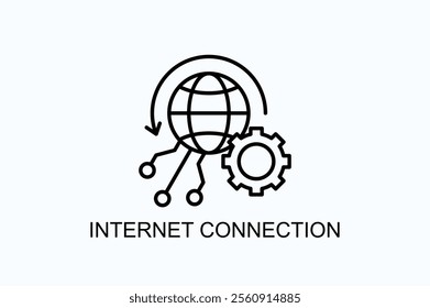 Internet Connection Vector, Icon Or Logo Sign Symbol Illustration
