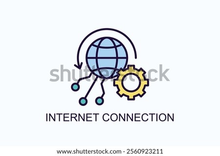 Internet Connection Vector, Icon Or Logo Sign Symbol Illustration
