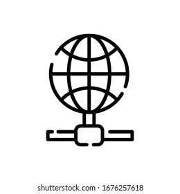 Internet Connection Vector illustration. Cloud Computing 
Line icon.