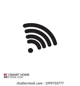 Internet connection. Vector image of smart home interface icon.