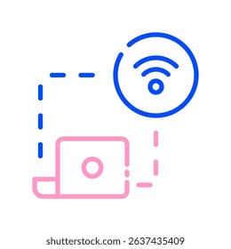 Internet Connection Vector for Remote Productivity. Wi-Fi symbol illustration, essential digital work tool, online access concept.