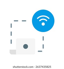 Internet Connection Vector for Remote Productivity. Wi-Fi symbol illustration, essential digital work tool, online access concept.