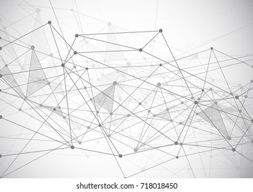 Internet connection and web concept. Digital, Abstract communication sense of science and technology background graphic design with lines and dots. Vector illustration