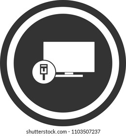 Internet connection , wireless and local network. Dark circle sign design