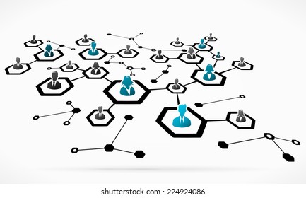 Internet connections network. Abstract vector illustration