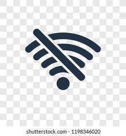 Internet Connections Off vector icon isolated on transparent background, Internet Connections Off transparency logo concept