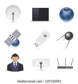 internet connections vector icon set