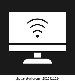 Internet, connectivity, computer, wifi icon vector image. Can also be used for network and data sharing. Suitable for use on web apps, mobile apps and print media.