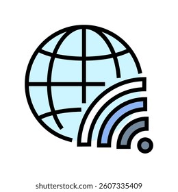 internet connectivity industry color icon vector. internet connectivity industry sign. isolated symbol illustration