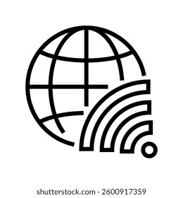 internet connectivity industry line icon vector. internet connectivity industry sign. isolated contour symbol black illustration