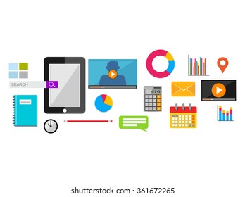 Internet contents concept illustration.