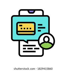 internet credit card color icon vector. internet credit card sign. isolated symbol illustration