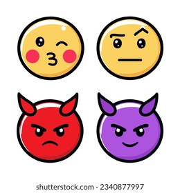 Internet cute and different emojis -  Emoticon