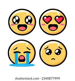 Internet cute and different emojis -  Emoticon