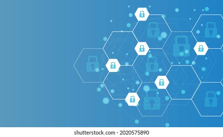 Internet cyber security connection concept background