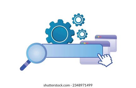 Internet data cloud server information.on white background.Vector Design Illustration.