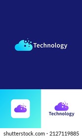 internet data cloud technology logo template. vector icon and illustration of internet cloud