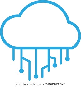 Internet data computing sign for technology company