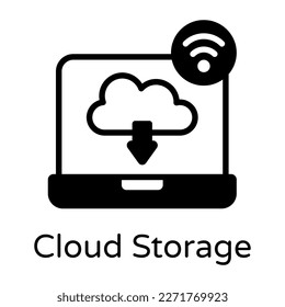 Speicherung von Internetdaten, Symbol für Cloud-Speicherung 