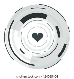 Internet dating art concept.