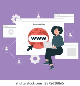 internet day concept vector design illustration
