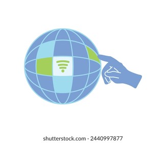 día de internet conectado ilustración diseño