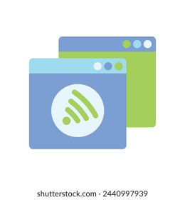 Internet Day Data Illustration Design